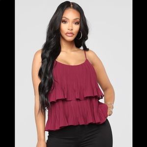 Strappy ruffled cami